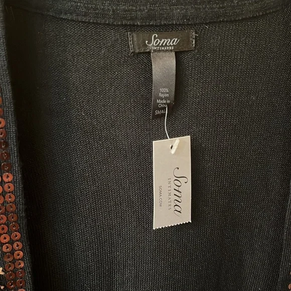 NWT SOMA INTIMATES CARDIGAN SIZE SMALL - Picture 2 of 4